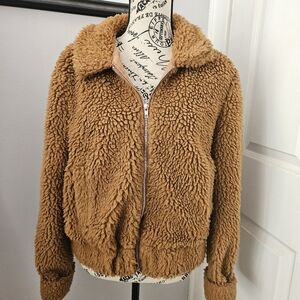Tan/brown fuzzy jacket